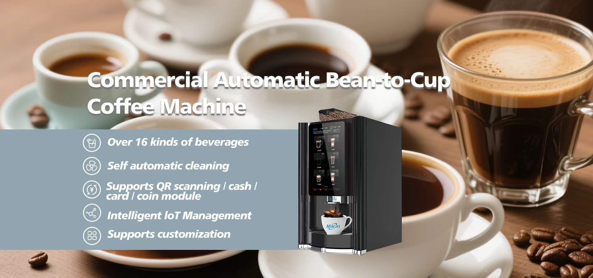 kualitas Mesin penjual kopi komersial pabrik