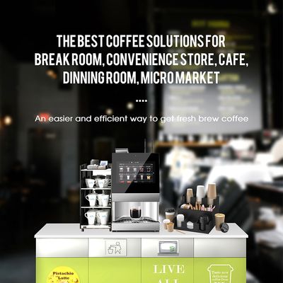 WIFI 4G Mesin Jual Kopi Komersial Mesin Kopi Espresso Otomatis