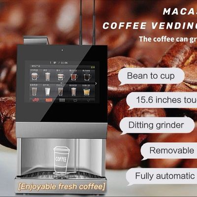 Scan QR Code Mesin Jual Kopi Komersial Layar Sentuh Mesin Espresso Otomatis