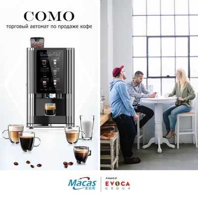 15.6''Mesin Penjual Kopi Layar Sentuh Dengan MDB Untuk Espresso Cappuccino Latte Coffee