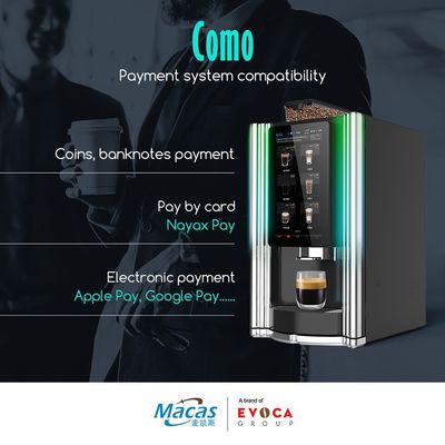 15.6inch layar sentuh Instant Bean To Cup Vending Mesin Kopi Dukungan IOT