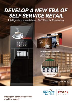 Beli Commercial Espresso Vending Machine 220VAC 2800W with 15.6 Inch Touch Screen pembuatan online