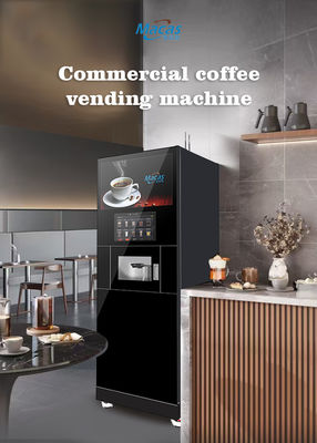 Macas Mesin Kopi Kabinet Segar Otomatis dengan layar sentuh 27 inci yang ramah pengguna dan Smart Monitoring