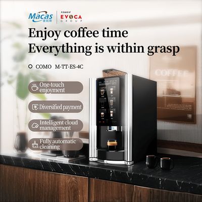 Mesin penjual kopi layar sentuh yang nyaman dengan sistem penyamakan cairan dan bubuk susu opsional Fitur yang dapat disesuaikan