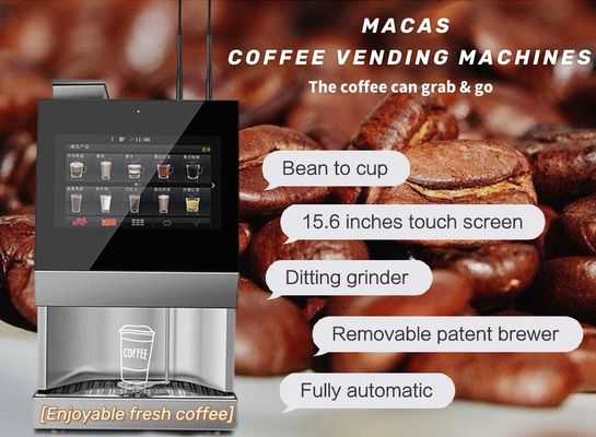 Harga yang bagus Restoran Mesin Jual Kopi Smart Bean To Cup Dengan Pengaturan yang Dapat Diprogram on line