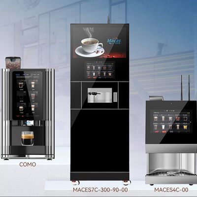 Harga yang bagus Baja tahan karat 304 Self Service lantai berdiri mesin kopi 220V 50Hz on line