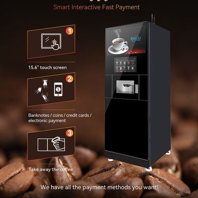 MACAS Mesin Jual Kopi Mesin Jual Kopi Dengan Layar Iklan 27 inci
