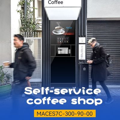 Mesin Jual Kopi Macas Mesin Jual Kopi Otomatis 220VAC Dukungan IOT