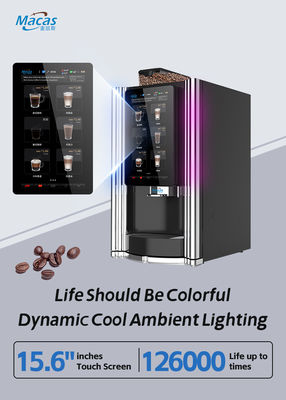 Harga yang bagus Mesin Jual Kopi Komersial 220V/50-60Hz 57Kg 15.6inch Touch Screen MOQ 2 unit Dukungan IOT on line