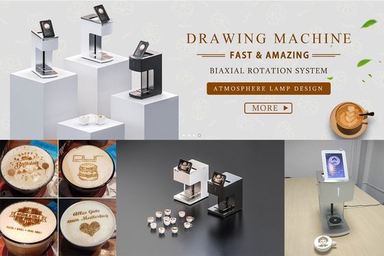 Harga yang bagus Mesin Pencetakan Kue Kopi Seni Warna Tunggal 15W Daya on line