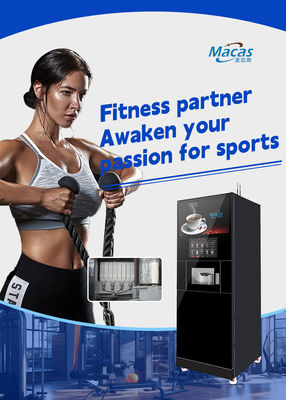 Protein Profesional Mesin Kopi Teh Instan Dengan Layar Iklan 27 Inci