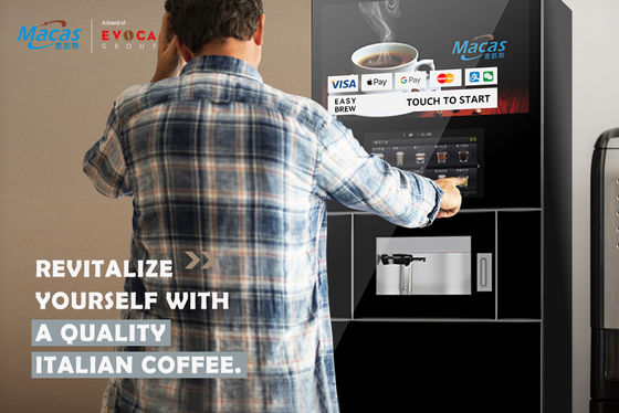 Mesin kopi berdiri lantai dengan penggiling impor