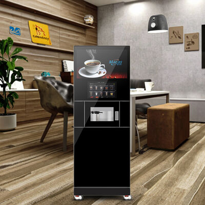 Harga yang bagus Mesin Kopi Self-Service Profesional Sistem Automated Cup-Falling Vending Penggiling Biji Kopi on line